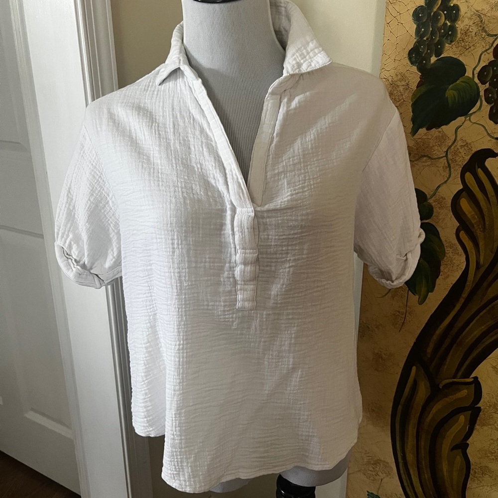 White cotton blouse